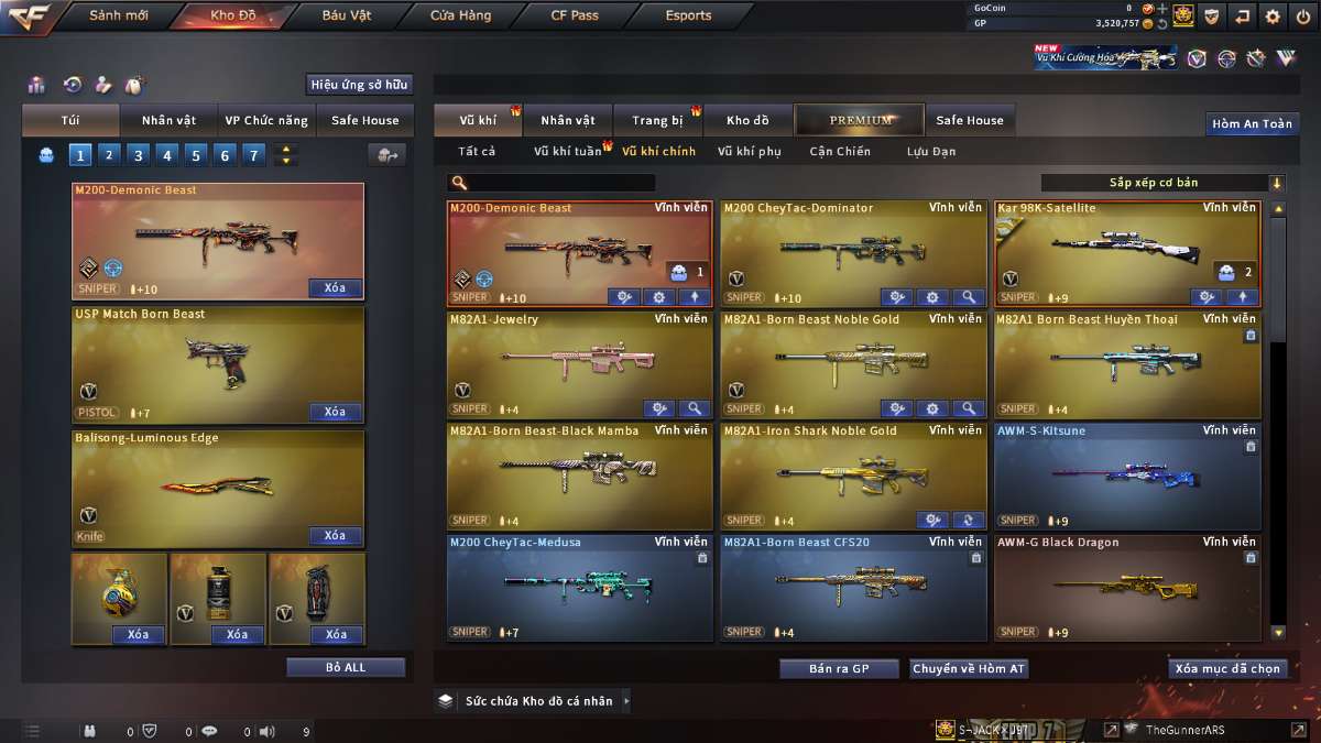 shop acc cf uy tin gia re